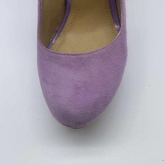 Aldo - Bright Soft Lavender Suede Rounded Toe High Heel Size 36 - Picture 11 of 15
